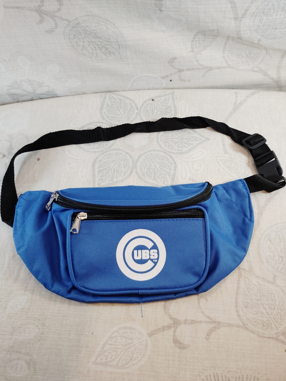 MLB Blue Cubs Belt Bag with Black Strap